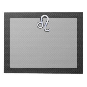 Chrome Like Leo Zodiac Sign on snake skin Notepad