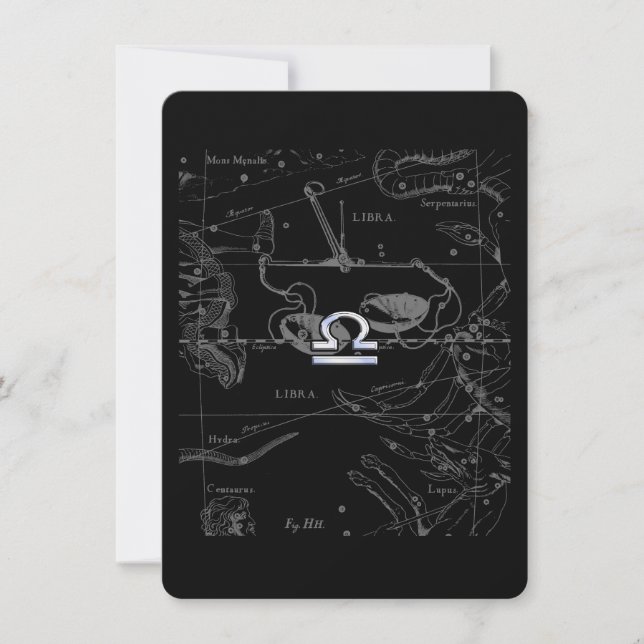 Chrome like Libra Zodiac Sign on Hevelius (Front)