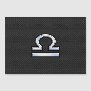 Chrome Like Libra Zodiac Symbol Snake Skin Decor