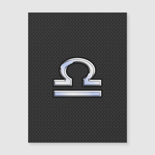 Chrome Like Libra Zodiac Symbol Snake Skin Decor (Front)