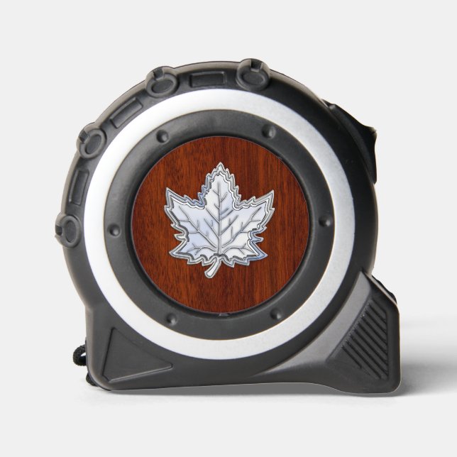 Chrome Like Maple Leaf on Mahogany Print 1 (Front)