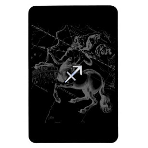 Chrome Like Sagittarius Zodiac Sign Hevelius Decor Magnet