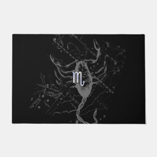 Chrome like Scorpio Zodiac Sign on Hevelius 1690 Doormat