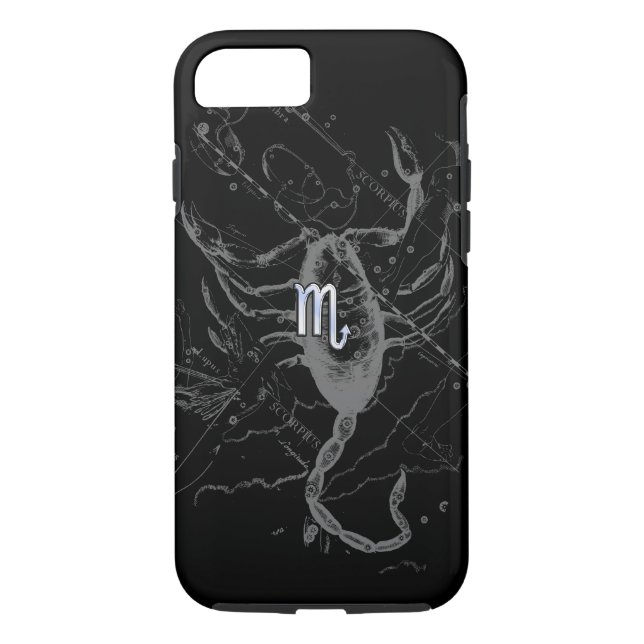 Chrome like Scorpio Zodiac Sign on Hevelius Case-Mate iPhone Case (Back)