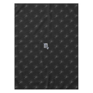 Chrome like Scorpio Zodiac Sign on Hevelius Decor Tablecloth