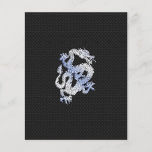 Chrome like silver Dragon Black Snake Skin style Flyer