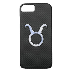 Chrome Like Taurus Zodiac Sign Applique iPhone 8/7 Case