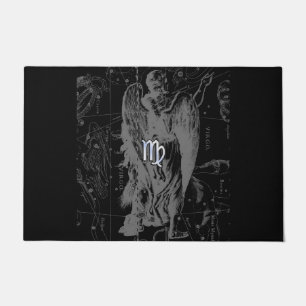 Chrome like Virgo Zodiac Sign on Hevelius Doormat