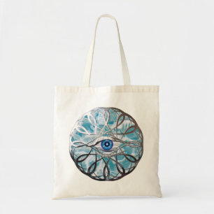 Chrome Mystical Eye Design Tote Bag