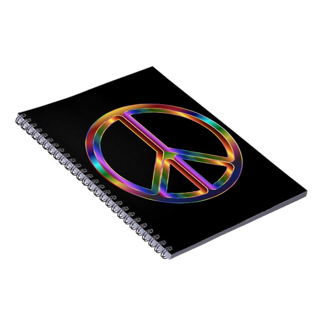 Chrome Peace Sign Notebook (Right Side)