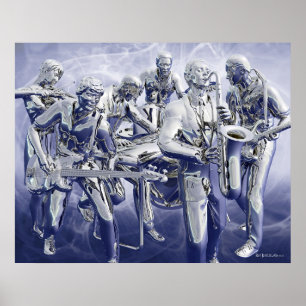Chrome Plated Music Poster