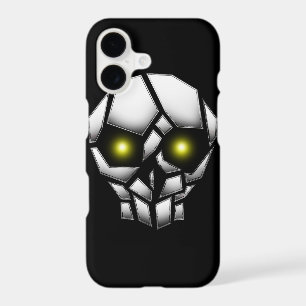 Chrome Plated Skull with Glowing Eyes