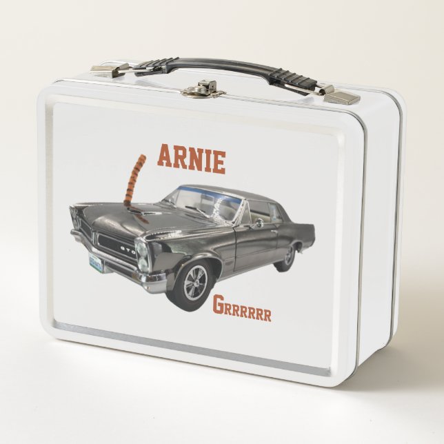 Chrome Pontiac GTO   Metal Lunch Box (Front)