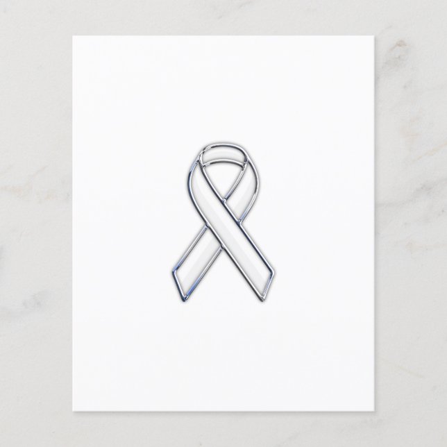 Chrome Print Belted White Ribbon Awareness Flyer (Front)