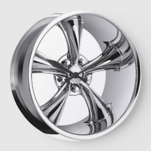chrome rim large clock