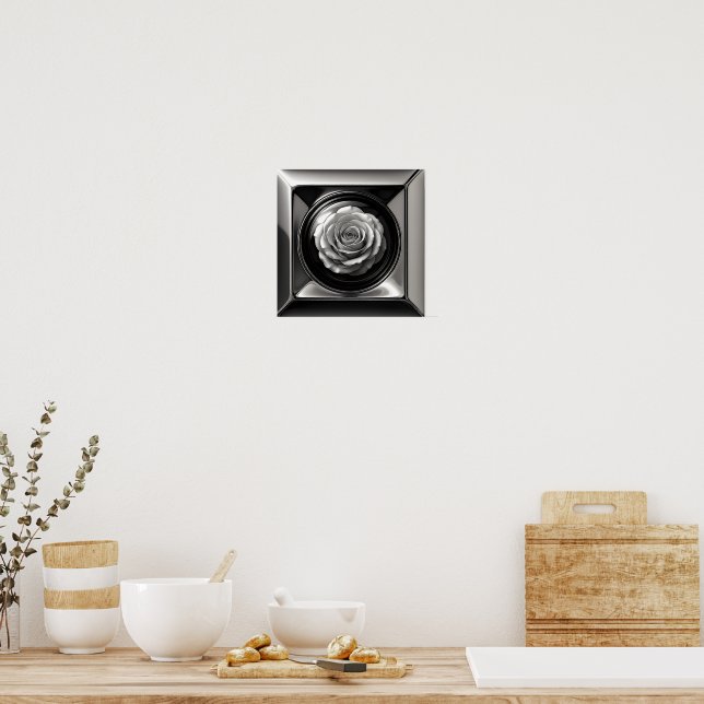 Chrome Rose Poster (Kitchen)