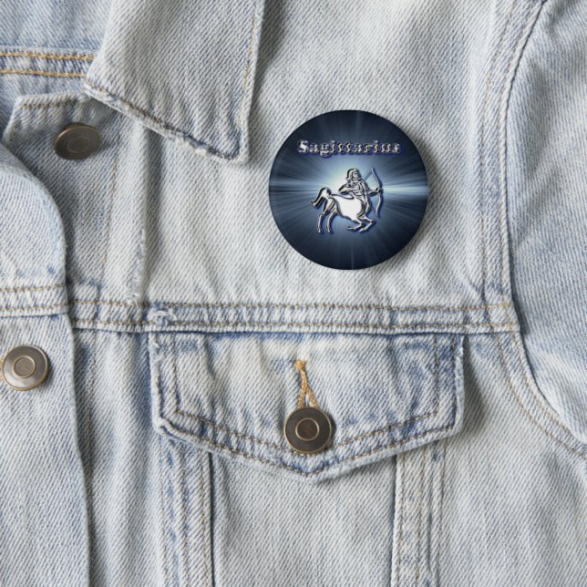 Chrome Sagittarius 6 Cm Round Badge (In Situ)