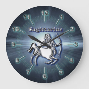 Chrome Sagittarius Large Clock