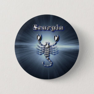 Chrome Scorpio 6 Cm Round Badge