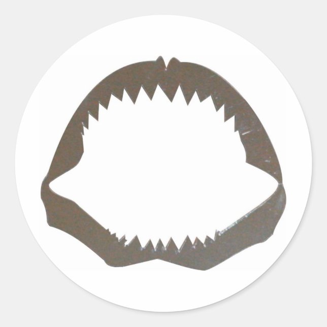 Chrome Shark Jaws Classic Round Sticker (Front)