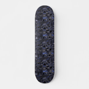 Chrome Skull and Bones Skateboard