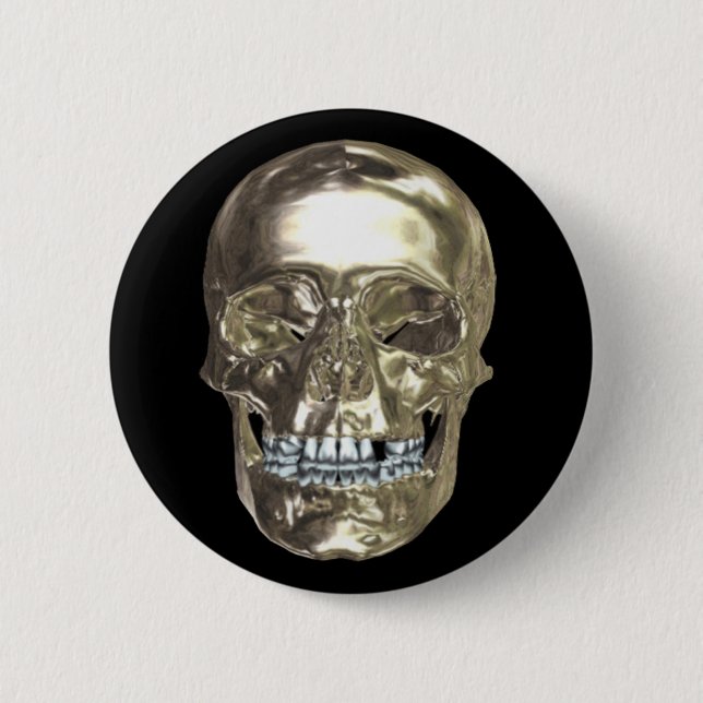 Chrome Skull Button (Front)