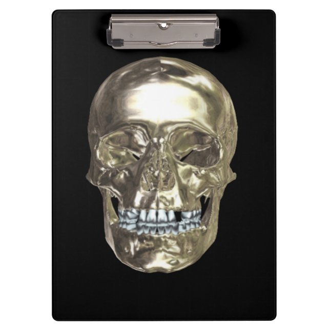 Chrome Skull Clipboard (Front)