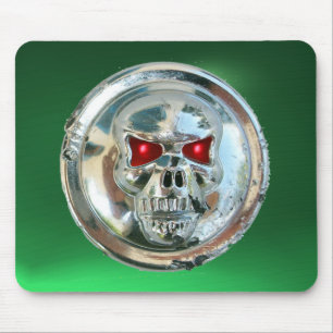 CHROME SKULL , Green Jade Mouse Pad