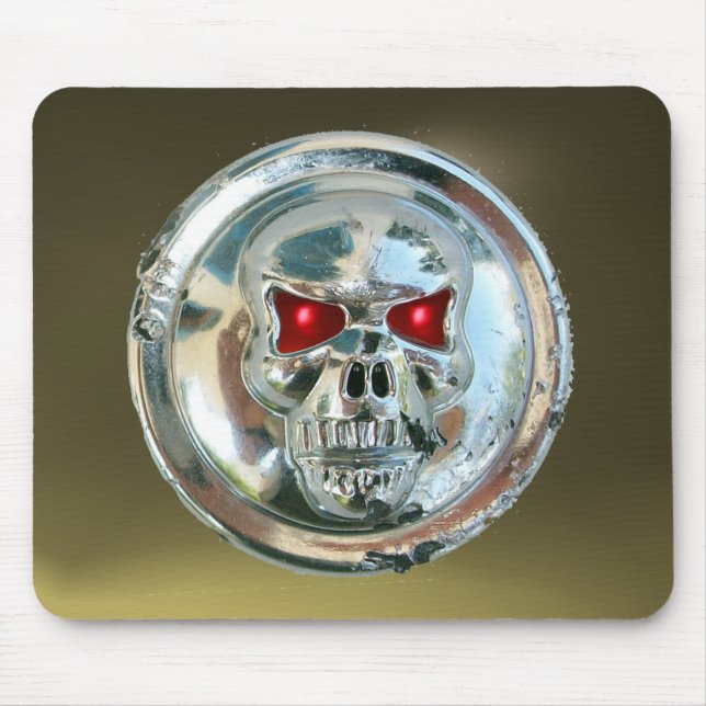 CHROME SKULL , Grey Agate Mouse Pad (Front)