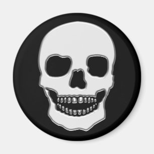 CHROME SKULL MAGNET