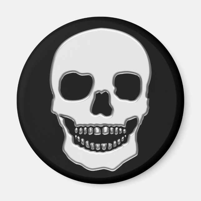 CHROME SKULL MAGNET (Front)
