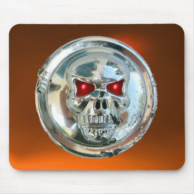 CHROME SKULL , Orange Agate Mouse Pad (Front)