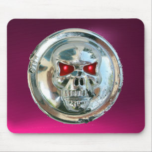 CHROME SKULL , Pink Amethyst Mouse Pad