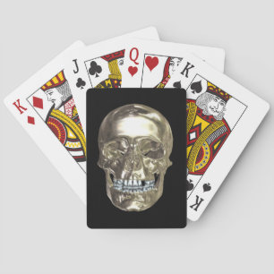 Chrome Skull Playing Cards