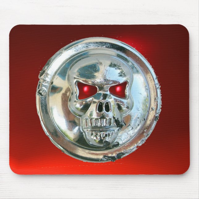 CHROME SKULL , Red Ruby Mouse Pad (Front)