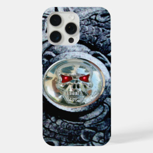 CHROME SKULL WITH FANTASY GRIFFINS iPhone CASE