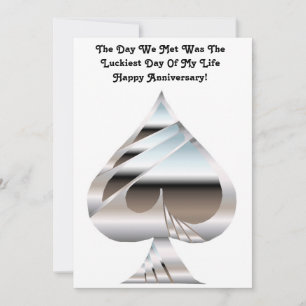 Chrome Spades Anniversary Card
