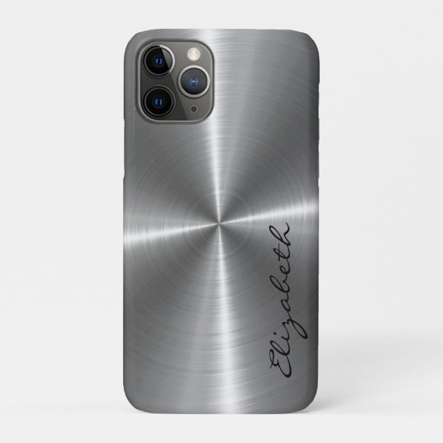 Chrome Stainless Steel Metal Look Case-Mate iPhone Case (Back)