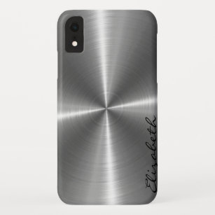 Chrome Stainless Steel Metal Look iPhone XR Case