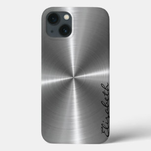 Chrome Stainless Steel Metal Look iPhone 13 Case