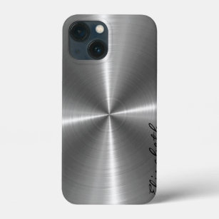 Chrome Stainless Steel Metal Look iPhone 13 Mini Case