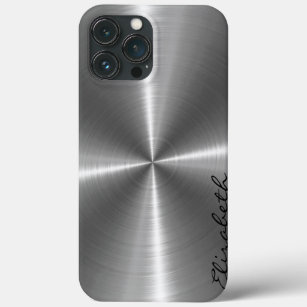 Chrome Stainless Steel Metal Look iPhone 13 Pro Max Case