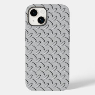 Chrome Steel Diamond Plate Case-Mate iPhone 14 Case