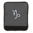 Chrome Style Capricorn Zodiac Sign on Carbon Fibre