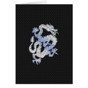 Chrome Style Dragon in Black Snake Skin Print