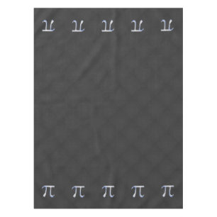 Chrome Style Pi Symbol on Carbon Fibre Print Tablecloth