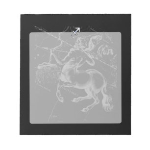 Chrome Style Sagittarius Zodiac Sign on Hevelius Notepad