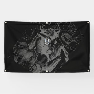 Chrome Style Taurus Zodiac Sign on Hevelius Decor