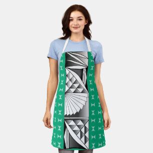 Chrome Sunrise on Aqua Apron