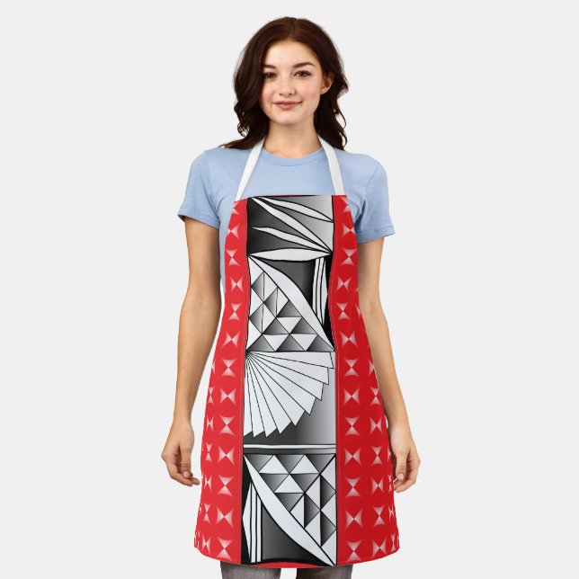 Chrome Sunrise on Red Apron (Worn)